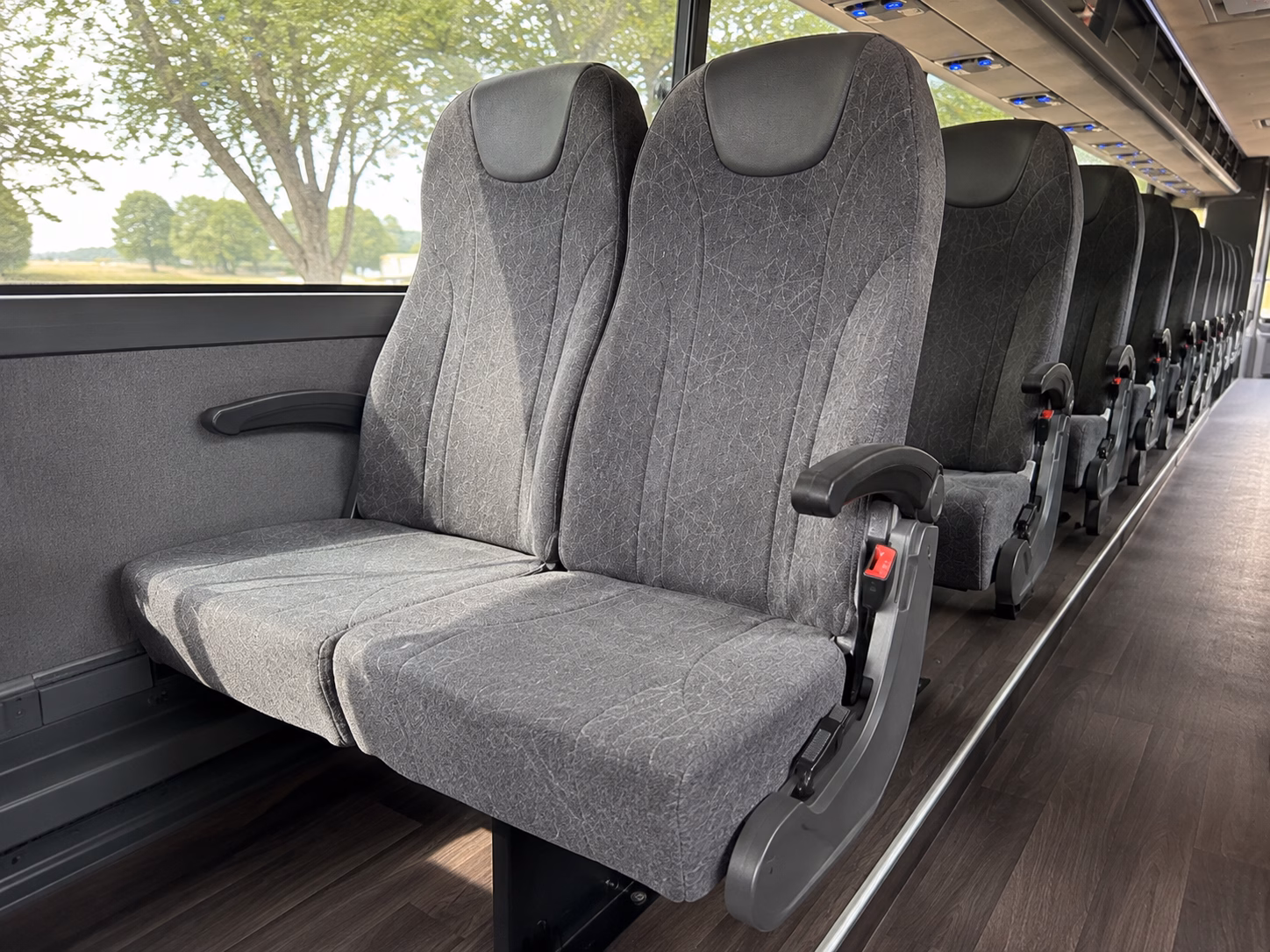 concord charter bus rental interior
