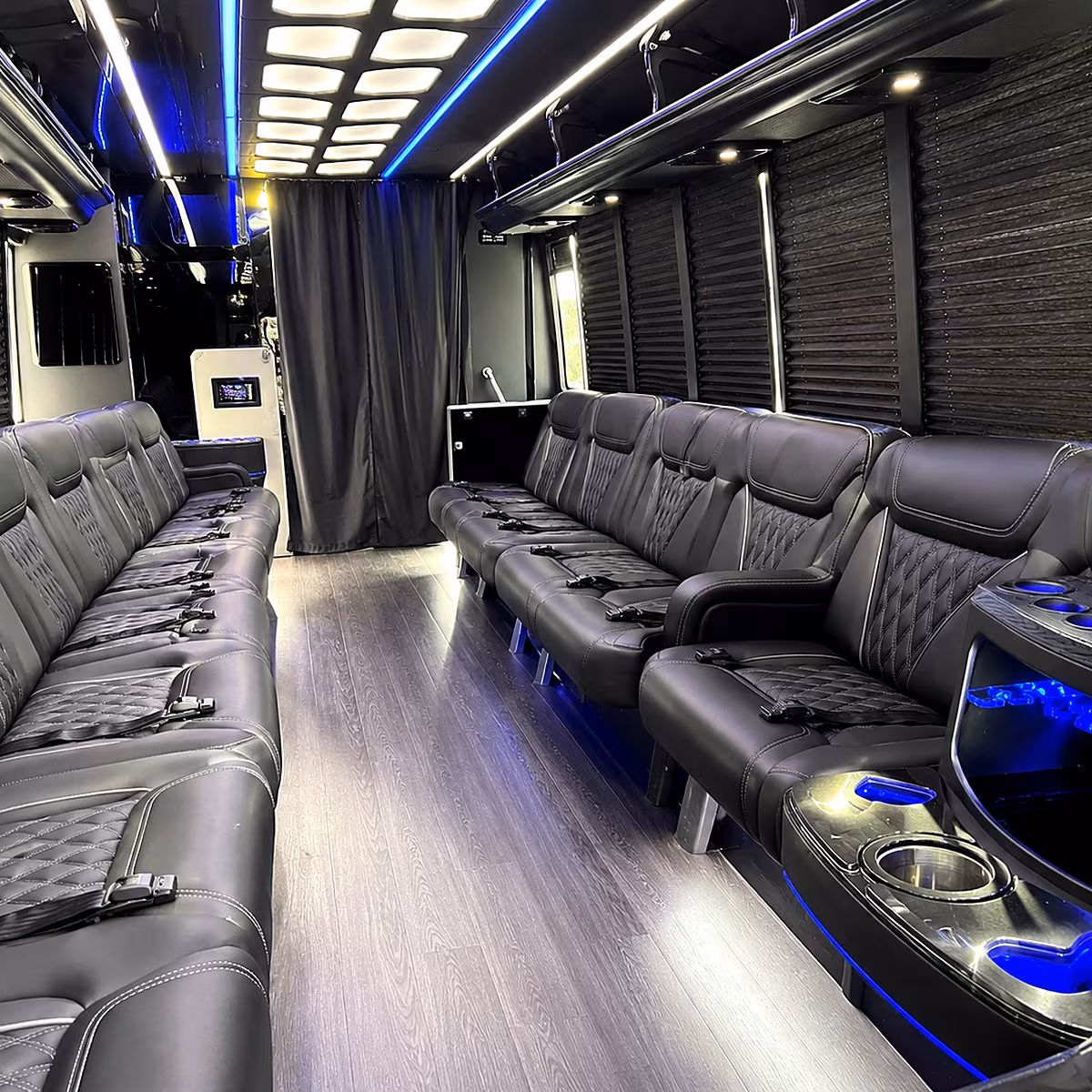 concord party bus rentals inside